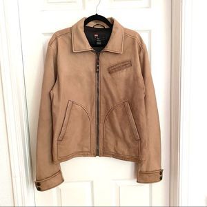 Brown leather diesel Lost Paradise jacket